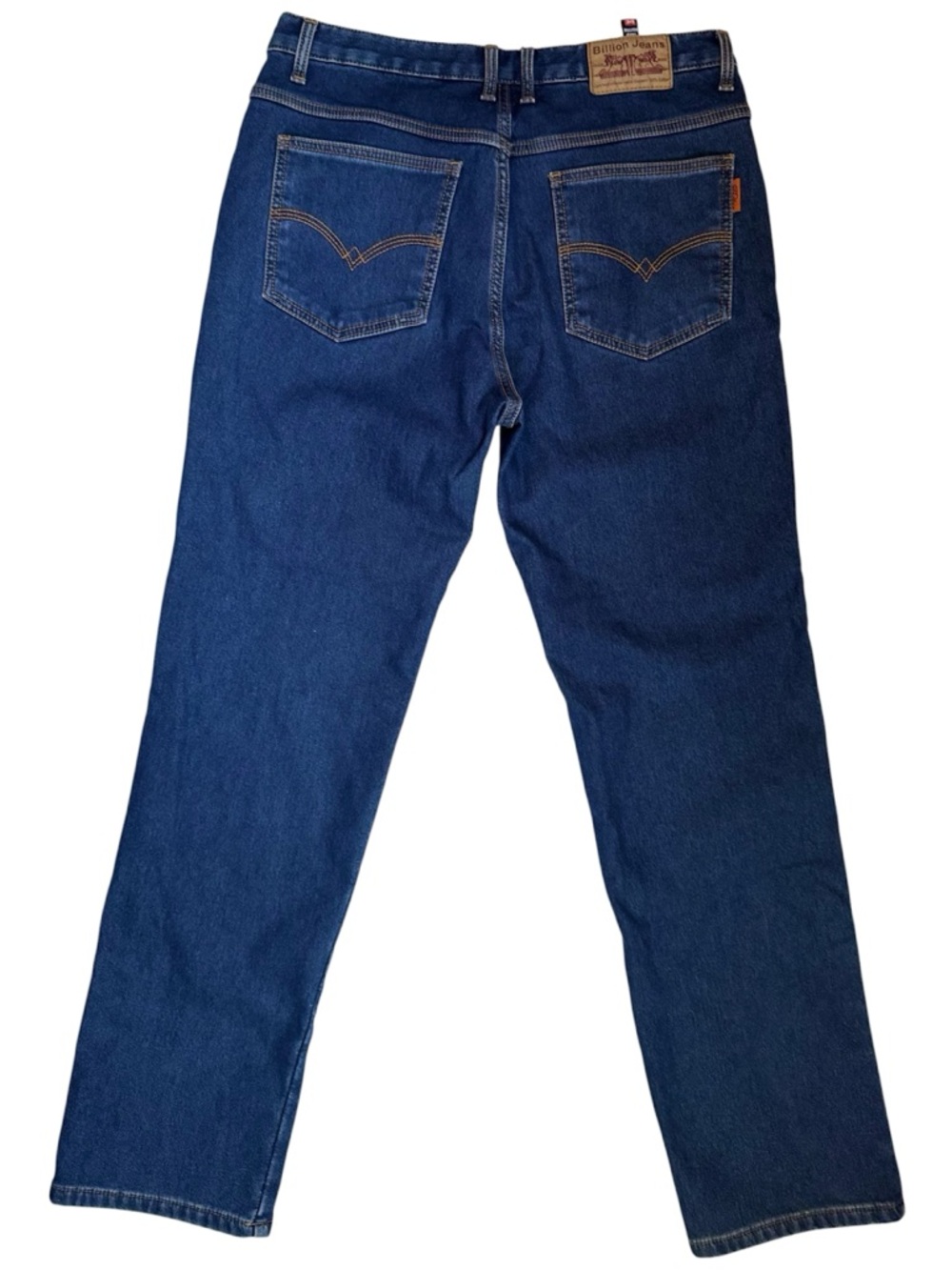 Womens Fleece Lined Jeans 34 Blue Denim Warm Thermal Straight Leg Winter Pants